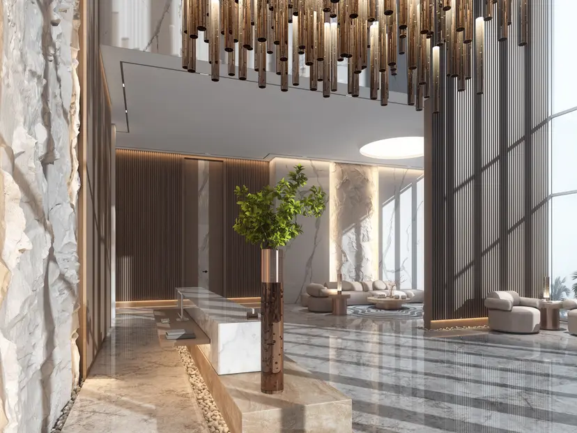 Leven Residences lobby rendering